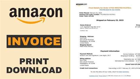 how to print out a receipt from amazon